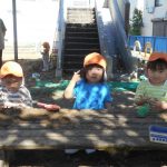 お外のテーブルで、パーティー🎉