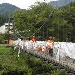 吊り橋を渡ったよ！